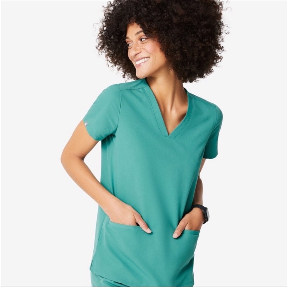 Figs Casma scrub top—Marine limited edition color